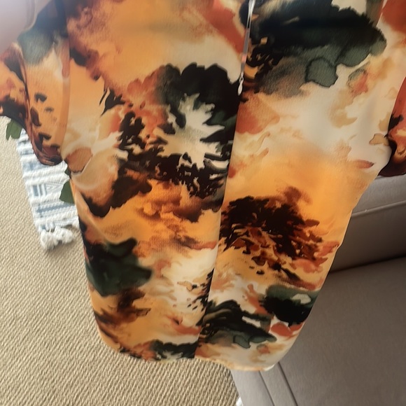 Lulus Camaraderie Orange Print Shift Dress - Picture 5 of 6